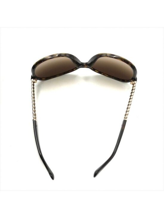 Chanel CC Logo Sunglasses Eyewear Tortoiseshell Pattern Chain Motif Brown main image 5